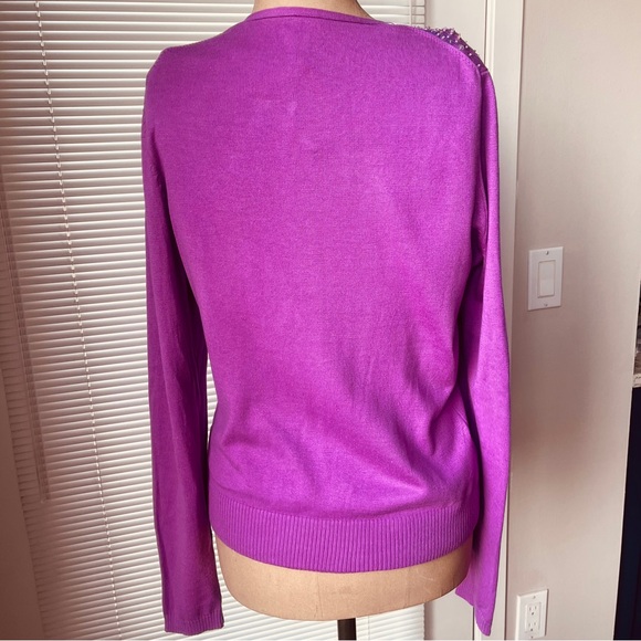 GAP Fuschia Women's Cardigan/Shell Sweater Set with Sparkling Accents NWOT - Picture 6 of 11